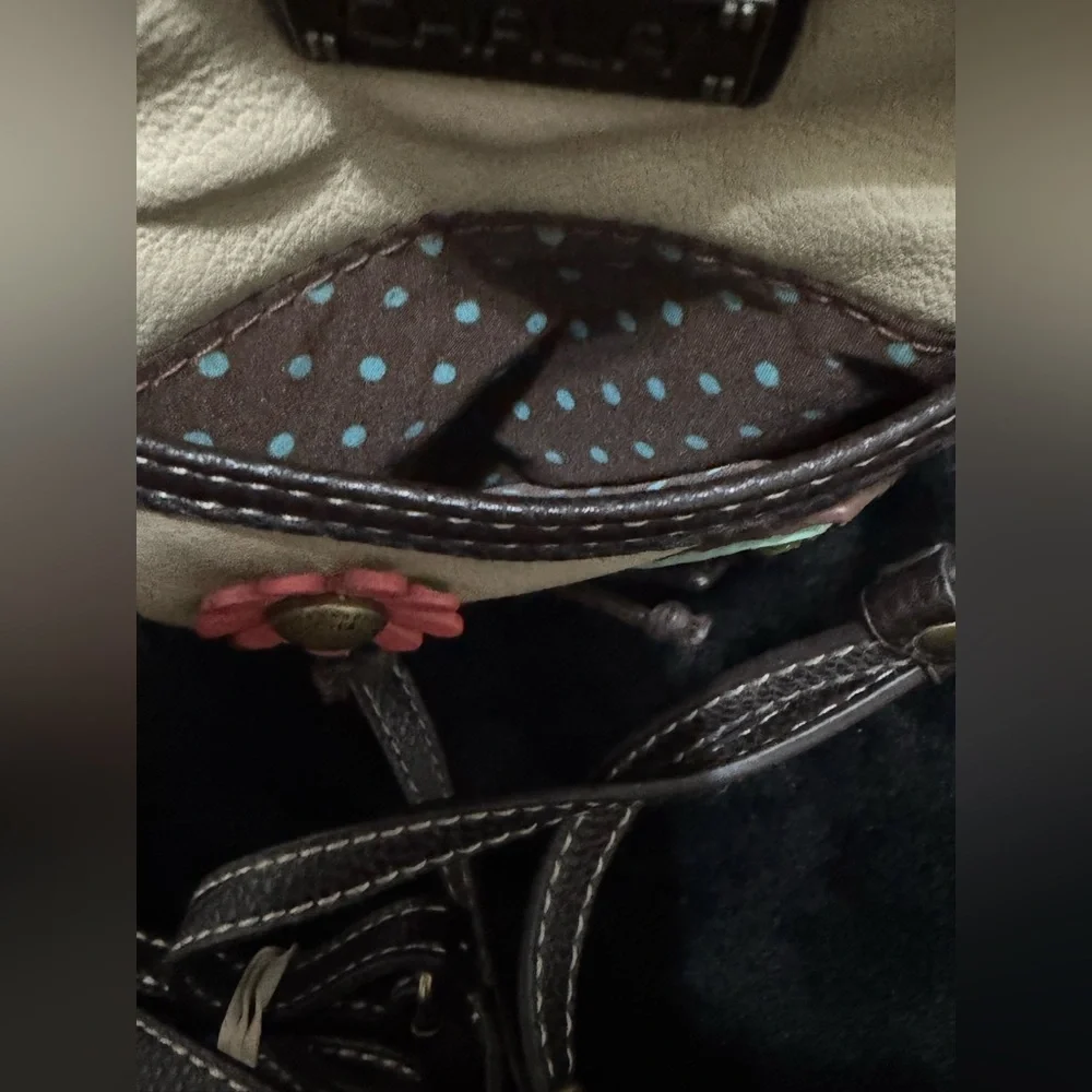 CHALA BUTTERFLY TAN  CELL PHONE CROSSBODY PURSE ADJUSTABLE STRAP - Picture 4 of 5